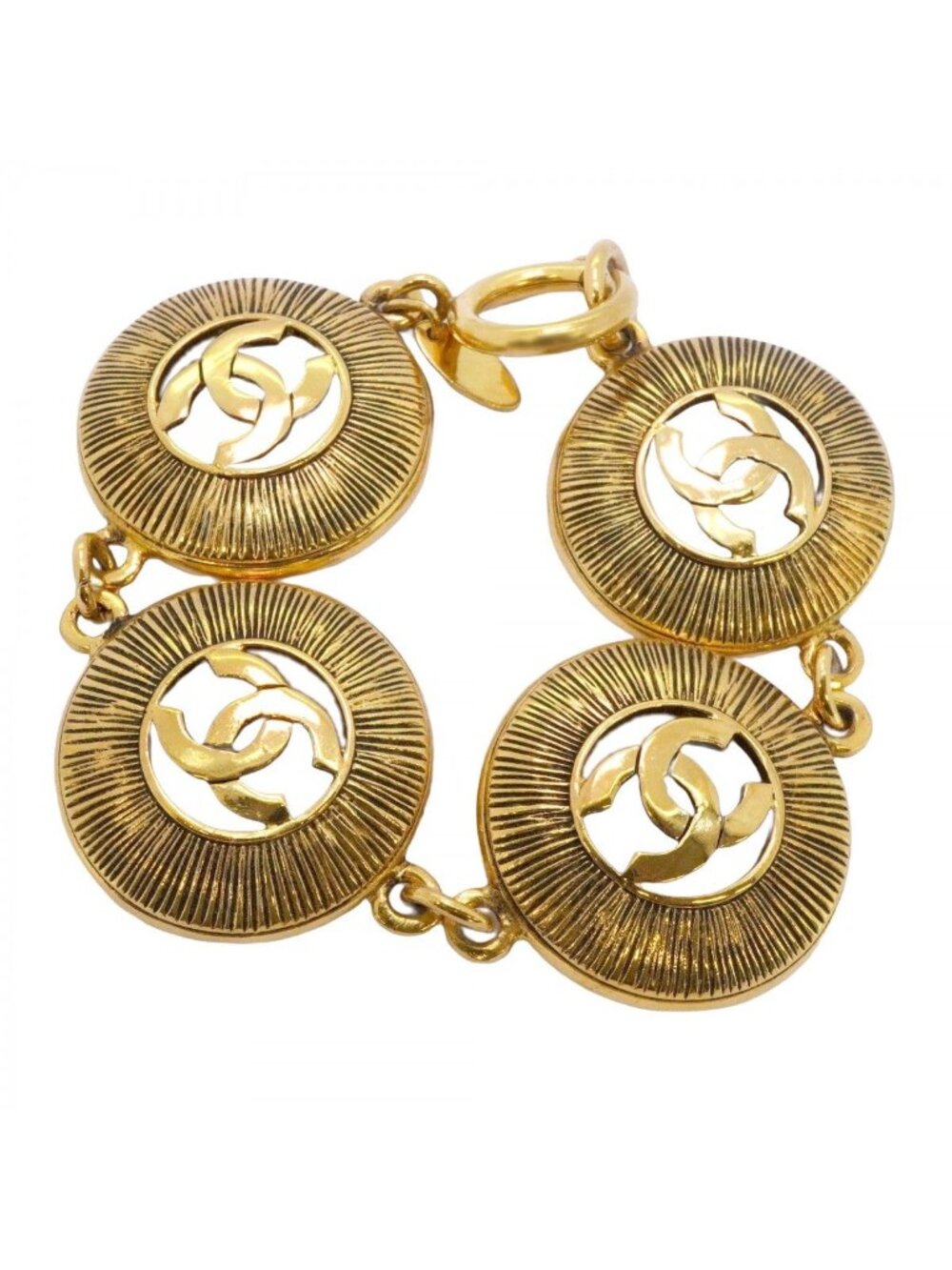 Chanel Bracelet Vintage CC Logo Round